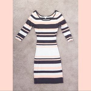 Stripped sweater dress